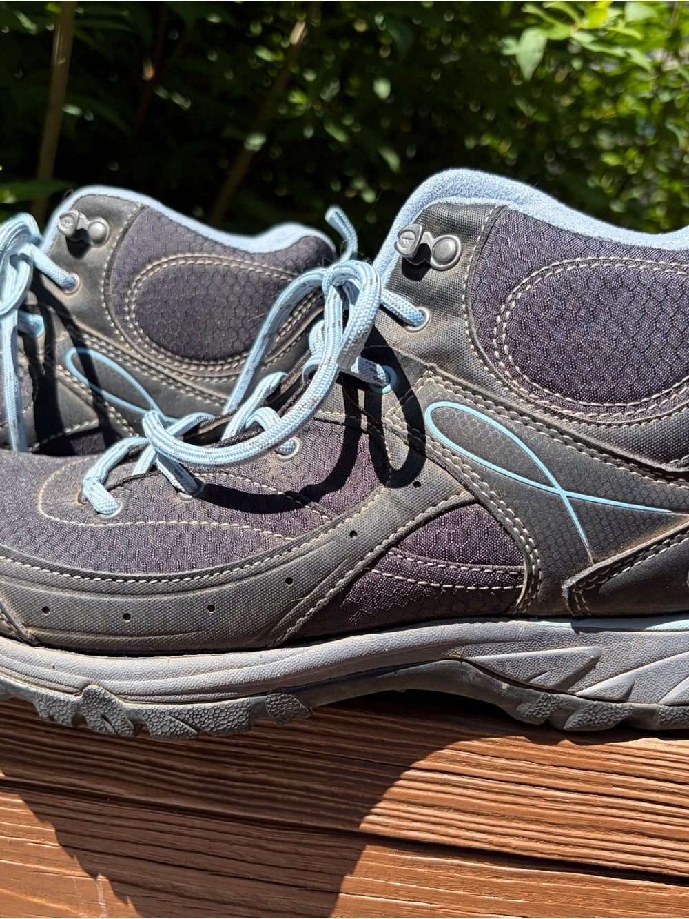 Hi-Tec Light Blue and Gray Outdoor Sneakers
